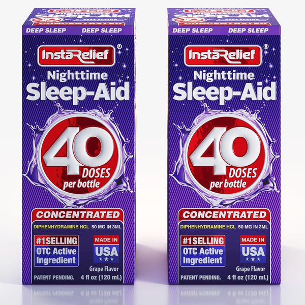 Sleep Aid InstaRelief Nighttime 2 Pack Concentrated Grape Flavor