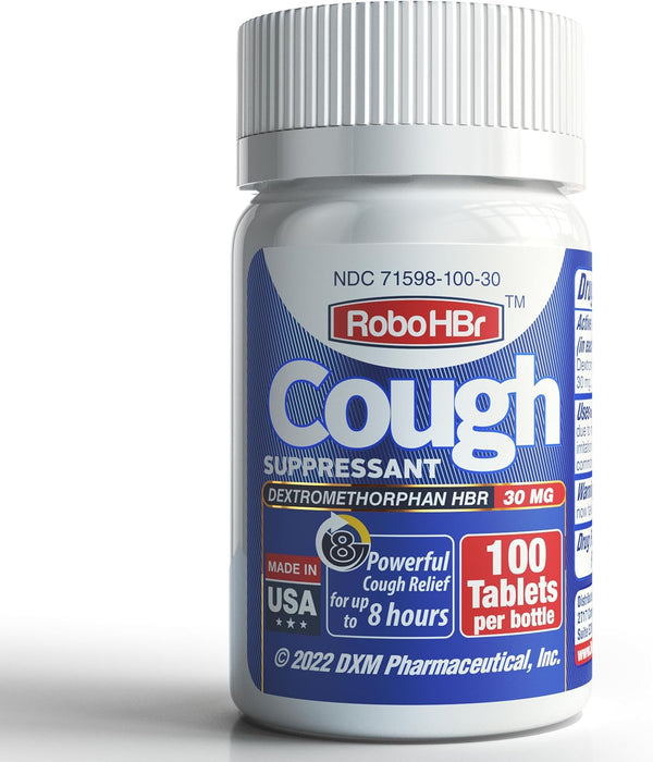 Robohbr Cough Suppressant, Dextromethorphan Hbr 15 Mg, 100 Tablets, 100 Doses